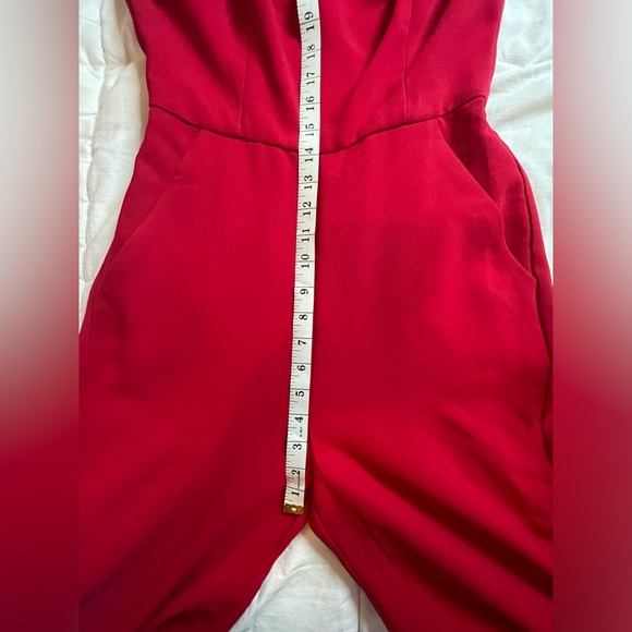 Red Slit Jumpsuit - Picture 10 of 13